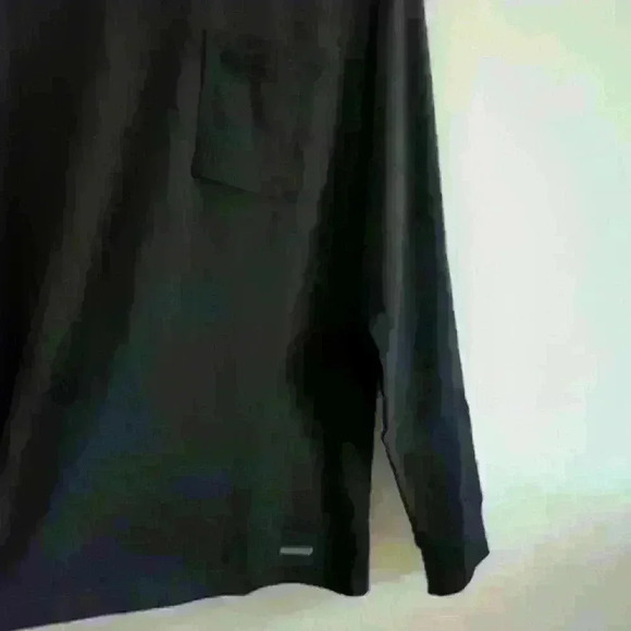 HUDSON | Men's Black Crewneck Cotton Long Sleeved Shirt - Picture 2 of 3